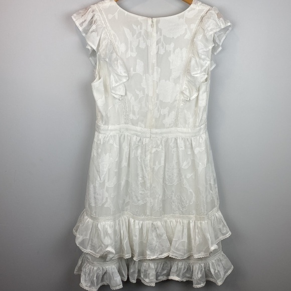 Elegant White Ruffle Dress - Picture 4 of 11